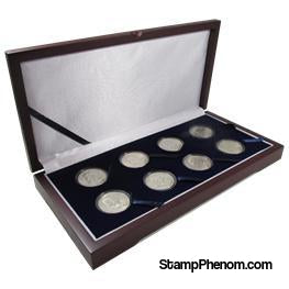 Guardhouse Wood Display Box -GH-W1400: Half Dollars (8M)-Display Boxes for Round Coin Holders-Guardhouse-StampPhenom