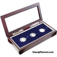 Guardhouse Glass-top Wood Display Box -GH-W1800: (3S)-Display Boxes for Round Coin Holders-Guardhouse-StampPhenom