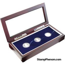 Guardhouse Glass-top Wood Display Box -GH-W1800: (3S)-Display Boxes for Round Coin Holders-Guardhouse-StampPhenom