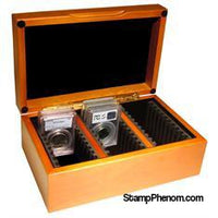 Wood Display Box - 30 NGC or PCGS Slab-Display Boxes for Certified Coins-Guardhouse-StampPhenom