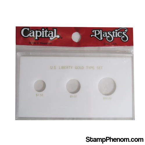 Capital Plastics | US Liberty Gold Type Set-Capital Plastics Holders & Capsules-Capital Plastics-StampPhenom