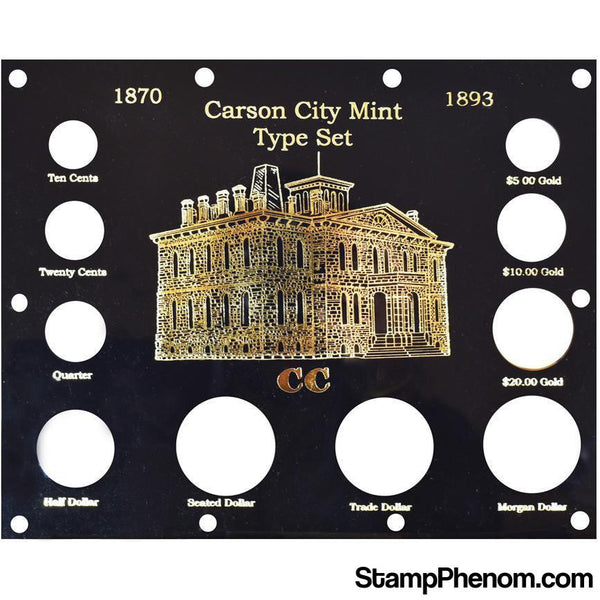 1870-1893 Carson City Mint Type Set-Coin Holders & Capsules-Capital Plastics-StampPhenom