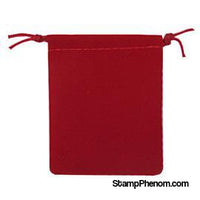 Velvet Drawstring Pouch - 2.75x3.25 Red-Draw String Pouches-Guardhouse-StampPhenom
