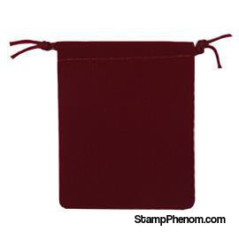Velvet Drawstring Pouch - 2.75x3.25 Maroon-Draw String Pouches-Guardhouse-StampPhenom