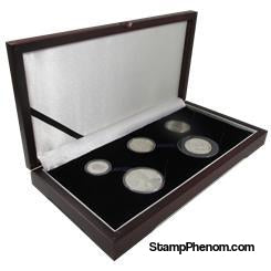 Guardhouse Wood Display Box -GH-W1400: U.S. Gold Type Set (S,M,M,L,XL)-Display Boxes for Round Coin Holders-Guardhouse-StampPhenom