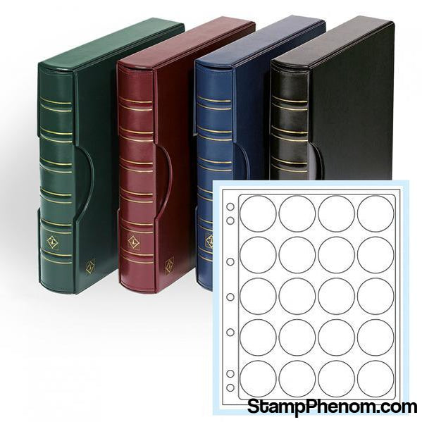 Lighthouse | Grande Classic 3 Ring Album Set with 6 L/H Capsule Pages (Green)-Lighthouse Albums & Folders-Lighthouse-StampPhenom