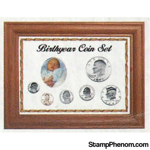 Solid Oak Birthyear Coin Frame Cent to ASE - White | Edgar Marcus-Coin Collecting For Kids-Edgar Marcus-StampPhenom