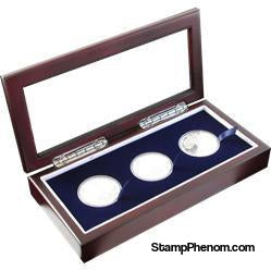 Guardhouse Glass-top Wood Display Box -GH-W1800: (3L)-Display Boxes for Round Coin Holders-Guardhouse-StampPhenom