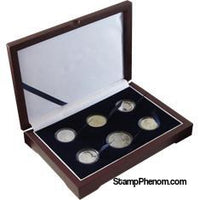 Guardhouse Wood Display Box - GH-W1300 - Direct Fit Mint or Proof Set (Cent through Small Dollar)-Display Boxes for Round Coin Holders-Guardhouse-StampPhenom