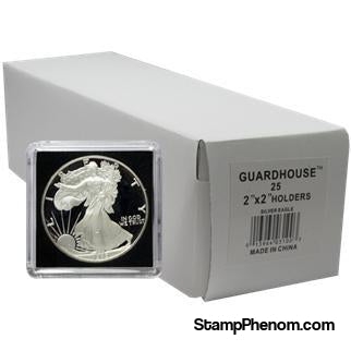 American Silver Eagle 2x2 Tetra Snaplock Coin Holder - 25 per pack-Guardhouse Tetra Snaplocks-Guardhouse-StampPhenom