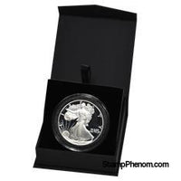 Folding Coin Capsule Box with Magnetic Lid and Stand Insert - Extra Large Capsule-Display Boxes for Round Coin Holders-OEM-StampPhenom