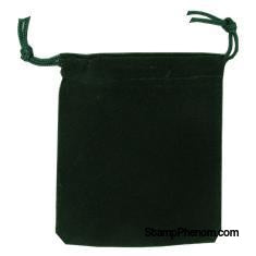 Velour Drawstring Pouch - 2.75x3.25 Green-Draw String Pouches-Guardhouse-StampPhenom