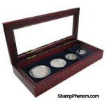 Guardhouse Glass-top Wood Display Box -GH-W1800: (S,M,L,XL)-Display Boxes for Round Coin Holders-Guardhouse-StampPhenom