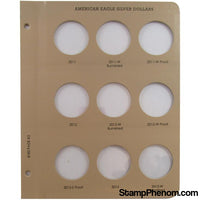 Dansco American Eagle Silver Dollars with proof Vol 2 Replacement Page 2-Dansco Coin Albums-Dansco-StampPhenom