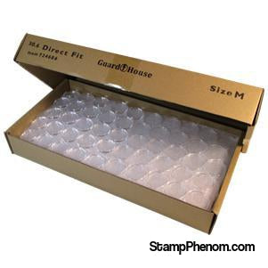 Half Dollar size bulk 30.6mm Direct-Fit Guardhouse holders. 250 count box.-Guardhouse Coin Capsules-Guardhouse-StampPhenom