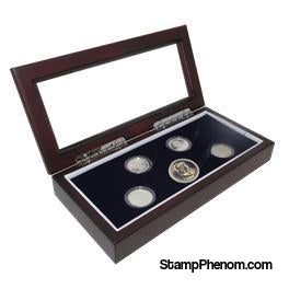 Guardhouse Glass-top Wood Display Box Proof or Mint Set GH-W1800: (4S,M)-Display Boxes for Round Coin Holders-Guardhouse-StampPhenom