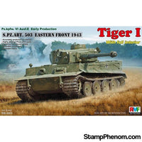 Ryefield - Tiger I Pz.Kpfw.VI Ausf E Sd.Kfz.181 Inital Production with Full Interior S.Pz.Abt.503 Eastern Front 1943 1:35-Model Kits-Ryefield-StampPhenom
