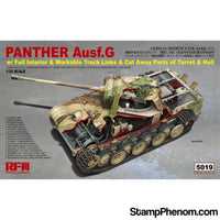 Ryefield - Panther Ausf.G Sd.Kfz.171 with Full Interior / Workable Track Links / Cut Away Parts of Turret & Hull 1:35-Model Kits-Ryefield-StampPhenom