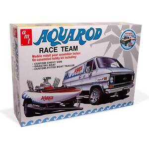AMT Aqua Rod Race 75' Chevy Van Race Boat Trailer 1/25 AMT1338 Plastics