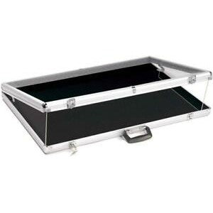 Aluminum Acrylic Plastic Clear Top Display Locking Travel Case w/side Panel