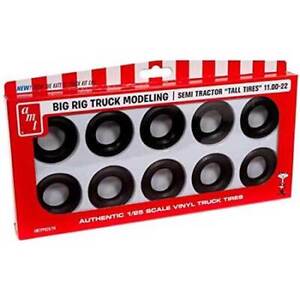 AMT 1/25 Semi Truck Tall Tires Pack AMTPP028 Plastic Accys Decals/Cars