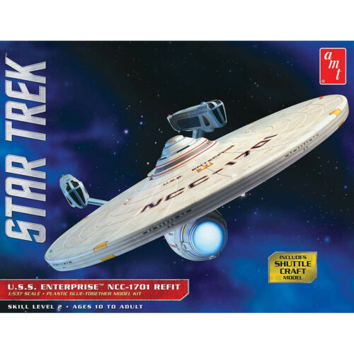AMT 1/537 Scale Star Trek USS Enterprise Refit Model Kit-Model Kits-AMT-StampPhenom