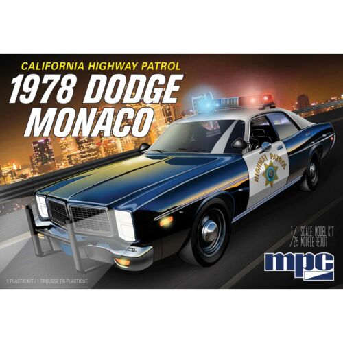 MPC 1/25 1978 Dodge Monaco CHP Police Car 2T-Model Kits-MPC-StampPhenom