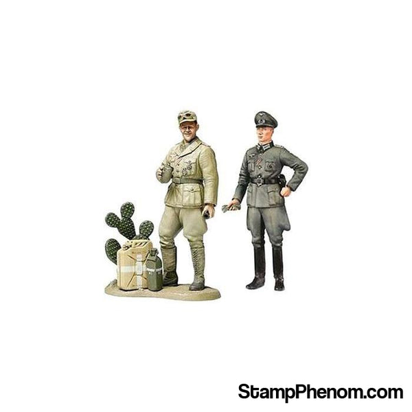 Tamiya - WWII Wehrmacht Officer With Africa Corps Tank Crewman 1:35-Model Kits-Tamiya-StampPhenom