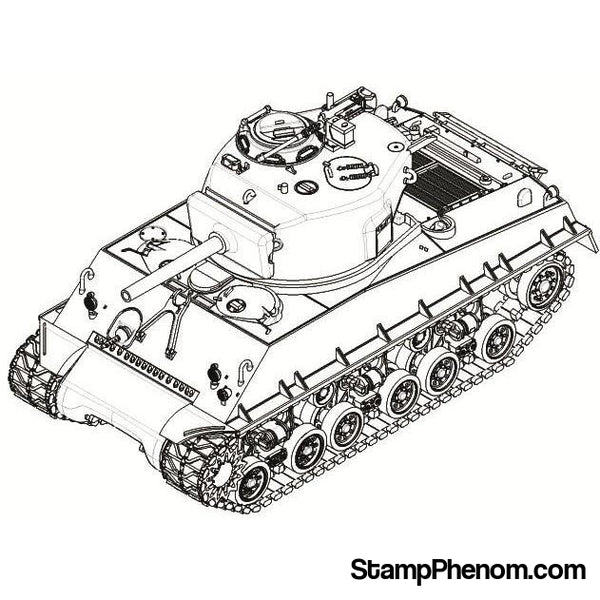 Trumpeter - US M4A3E8 Tank with 105mm M4 Gun 1:72-Model Kits-Trumpeter-StampPhenom