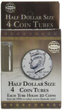 Whitman Half Dollar Size Coin Tubes: 4-Count