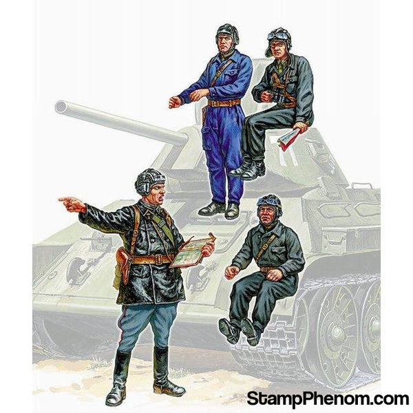 Zvezda - WWII Soviet Tank Crew (4) 1:35-Model Kits-ZveZda-StampPhenom