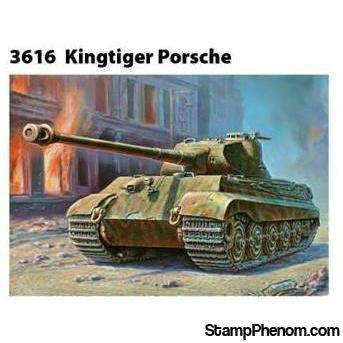 Zvezda - German Pz.Kpfw.VI Tiger II Ausf.B (Porsche Turret) Heavy Tank 1:35-Model Kits-ZveZda-StampPhenom