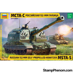 Zvezda - Russian MSTA-S 152mm Self-Propelled Howitzer Gun Tank 1:35-Model Kits-ZveZda-StampPhenom