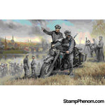 Zvezda - WWII German R-12 Motorcycle with Rider & Officer 1:35-Model Kits-ZveZda-StampPhenom