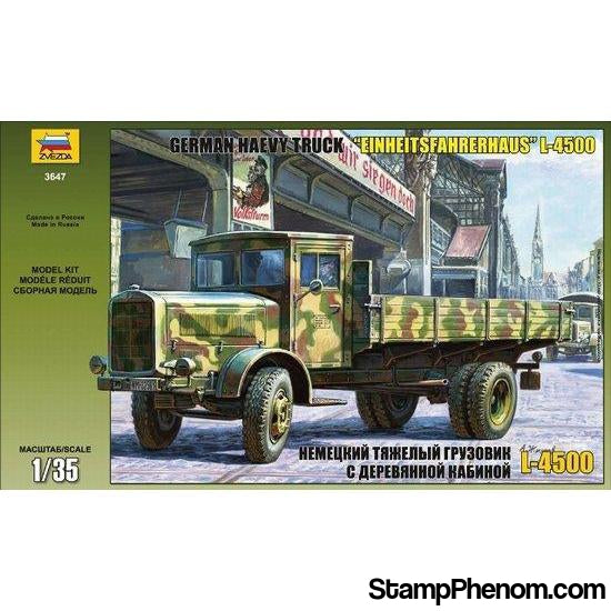Zvezda - German Einheitsfahrerhaus L4500 Heavy Truck 1:35-Model Kits-ZveZda-StampPhenom