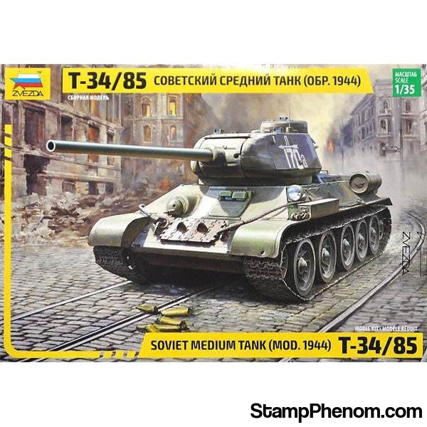 Zvezda - Soviet T34/85 Mod 1944 Medium Tank 1:35-Model Kits-ZveZda-StampPhenom