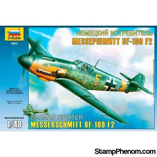 Zvezda - Messerschmitt Bf-109F-2 German Fighter 1:48-Model Kits-ZveZda-StampPhenom