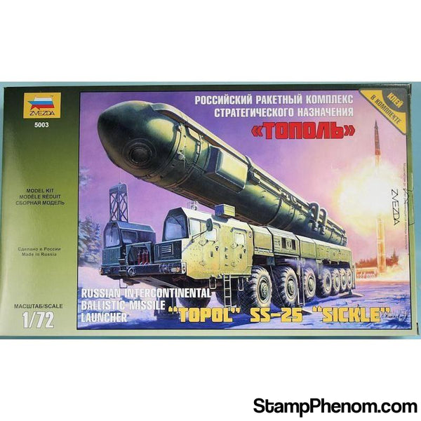 Zvezda - Topol SS-25 'Sickle' Russian Intercontinental Ballistic Missile Launcher 1:72-Model Kits-ZveZda-StampPhenom