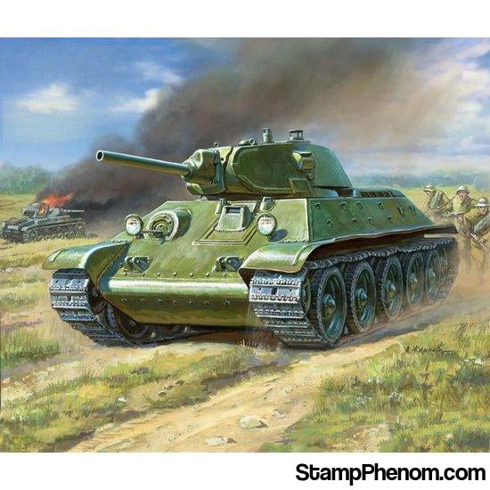 Zvezda - Soviet T-34/76 Mod.1940 Medium Tank (Snap Kit) 1:100-Model Kits-ZveZda-StampPhenom
