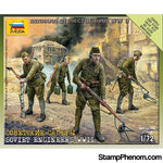 Zvezda - Soviet Engineers 1941-42 (4) (Snap Kit) 1:72-Model Kits-ZveZda-StampPhenom