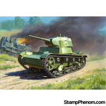 Zvezda - Soviet T-26 M Light Tank (Snap Kit) 1:100-Model Kits-ZveZda-StampPhenom