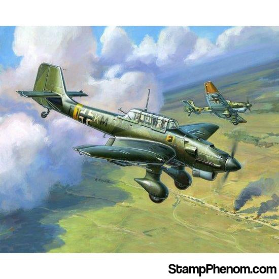 Zvezda - Ju-87B-2 Stuka German Dive Bomber (Snap Kit) 1:144-Model Kits-ZveZda-StampPhenom