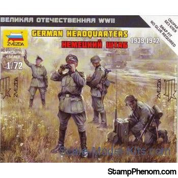 Zvezda - German Headquarters Crew 1939-42 (4) (Snap) 1:72-Model Kits-ZveZda-StampPhenom