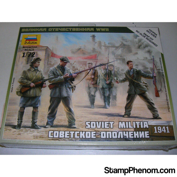 Zvezda - Soviet Militia 1941 (Snap Kit) 1:72-Model Kits-ZveZda-StampPhenom