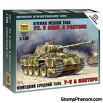 Zvezda - German Pz V Ausf A Panther Medium Tank (Snap) 1:100-Model Kits-ZveZda-StampPhenom