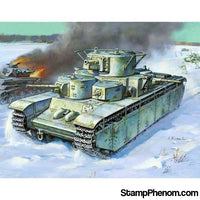 Zvezda - Soviet T-35 Heavy Tank (Snap Kit) 1:100-Model Kits-ZveZda-StampPhenom