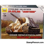 Zvezda - SdKfz 186 Jagdtiger German Heavy Tank Destroyer (Snap) 1:100-Model Kits-ZveZda-StampPhenom