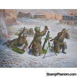 Zvezda - Soviet 82mm Mortar with Crew (4) Winter Uniform 1941-43 (Snap Kit) 1:72-Model Kits-ZveZda-StampPhenom