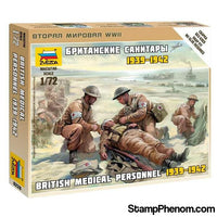 Zvezda - British Medical Personnel 1939-1942 (4) (Snap Kit) 1:72-Model Kits-ZveZda-StampPhenom