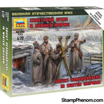 Zvezda - Soviet Headquarters Crew Winter (Snap) 1:172-Model Kits-ZveZda-StampPhenom